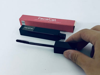 FaceCat Mascara Mascara - Thickening, Lengthening Black Mascara, Smudge- & Flake-Free, Suitable for Sensitive Eyes