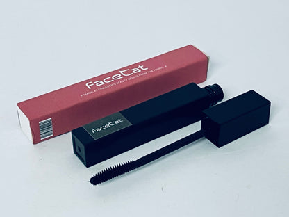 FaceCat Mascara Mascara - Thickening, Lengthening Black Mascara, Smudge- & Flake-Free, Suitable for Sensitive Eyes