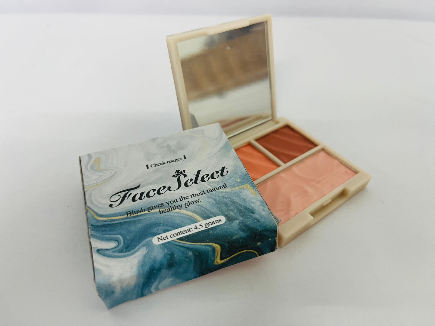 FaceSelect 3-in-1 Highlighter Makeup Palette – Contour, Blush & Glow Kit with Matte & Shimmer Finish – Silky Pressed Powder for Face, Cheekbones, Eyes – Long-Lasting, Waterproof, Cool Toned, Travel-Friendly