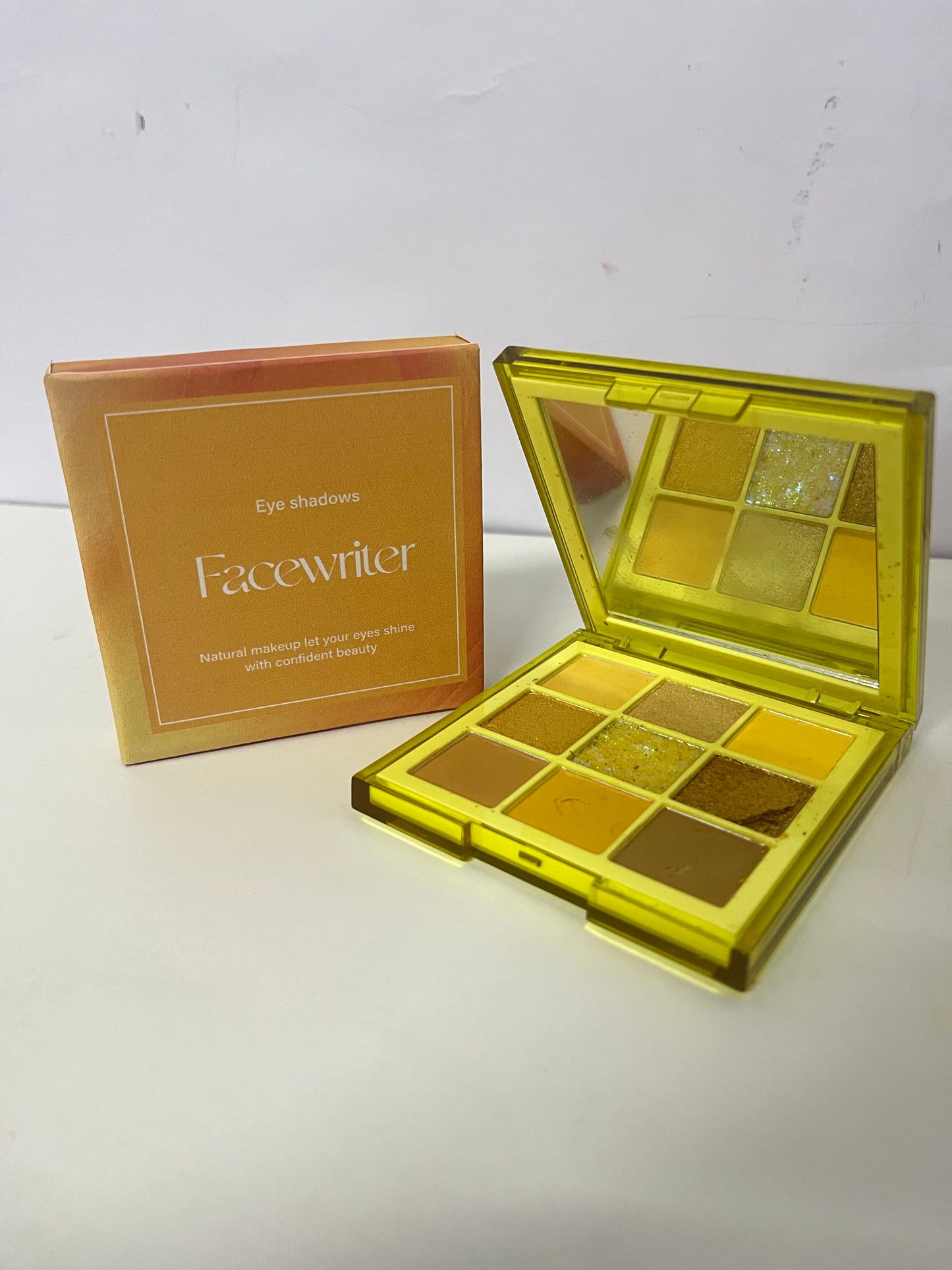 [Facewriter Eye shadow]——Warm Brown Amber 9-Color Eyeshadow Palette - Matte, Shimmer, Glitter Versatile Palette