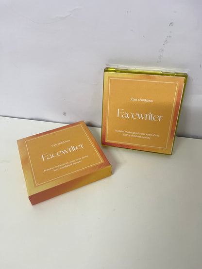 [Facewriter Eye shadow]——Warm Brown Amber 9-Color Eyeshadow Palette - Matte, Shimmer, Glitter Versatile Palette