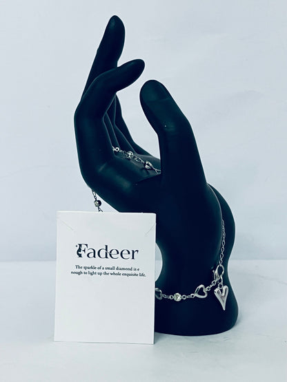 Fadeer 925 Sterling Silver Bracelet for Women - Dainty 6.5/7 Inch 3mm Bead Link Chain Bracelets Trendy 16K Gold Plated Adjustable Satellite Chain Waterproof Non Tarnish Jewelry Gift