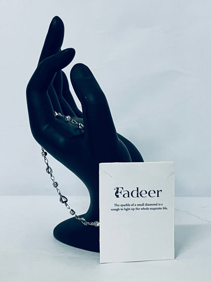 Fadeer 925 Sterling Silver Bracelet for Women - Dainty 6.5/7 Inch 3mm Bead Link Chain Bracelets Trendy 16K Gold Plated Adjustable Satellite Chain Waterproof Non Tarnish Jewelry Gift