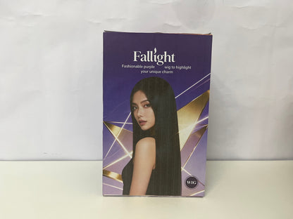 [Fallight Wigs]-Dark Brown Loose Wave Wig - Natural Synthetic Long Curly Full Head Wig