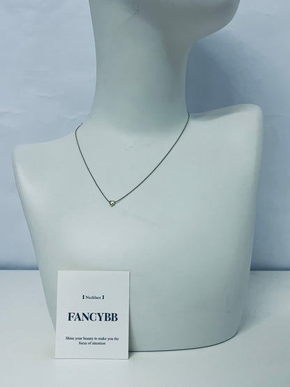 FANCYBB Slim Chain Mini Heart Pendant Clavicle Necklace