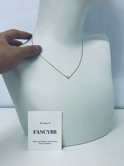 FANCYBB Slim Chain Mini Heart Pendant Clavicle Necklace