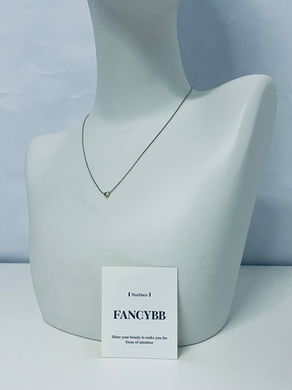 FANCYBB Slim Chain Mini Heart Pendant Clavicle Necklace