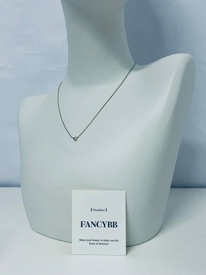 FANCYBB Slim Chain Mini Heart Pendant Clavicle Necklace