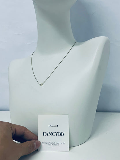 FANCYBB Slim Chain Mini Heart Pendant Clavicle Necklace