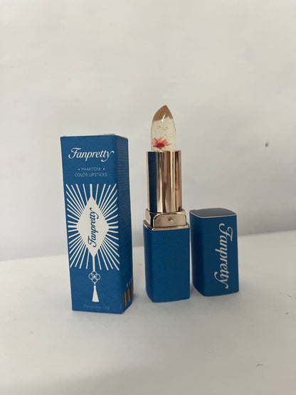 Fanpretty Lipstick Color Changing Lipstick, Transferproof Clear Lipstick That Changes Color, Gold Crystal Ph Imaginaryl Lip Color, Long Lasting 24 Hours Moisturizing Glossy Shine Lip Gloss for Women (Crystal+Rose)