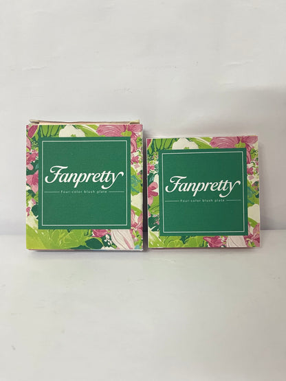 Fanpretty Eyeshadow palettes 4 Colors Blush Palette for Cheeks with Make Up Brush,Face Matte Contour Blush Makeup Palette,Buildable Shimmer Facial Cheek Blusher Shades,Blendable Cosmetic Makeup Blush