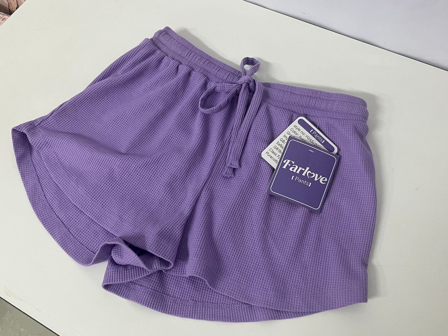 [Farlove Pants]——Farlove Waffle Knit Lounge Shorts - Loose-Fit Casual Shorts for Home & Outdoors