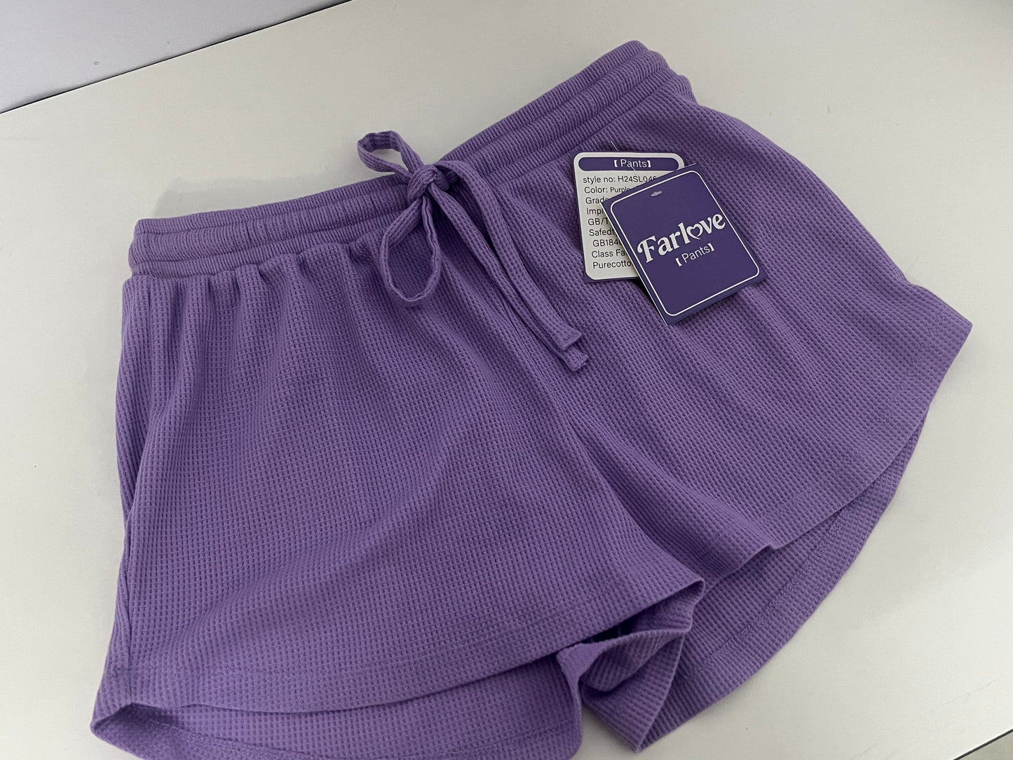 [Farlove Pants]——Farlove Waffle Knit Lounge Shorts - Loose-Fit Casual Shorts for Home & Outdoors
