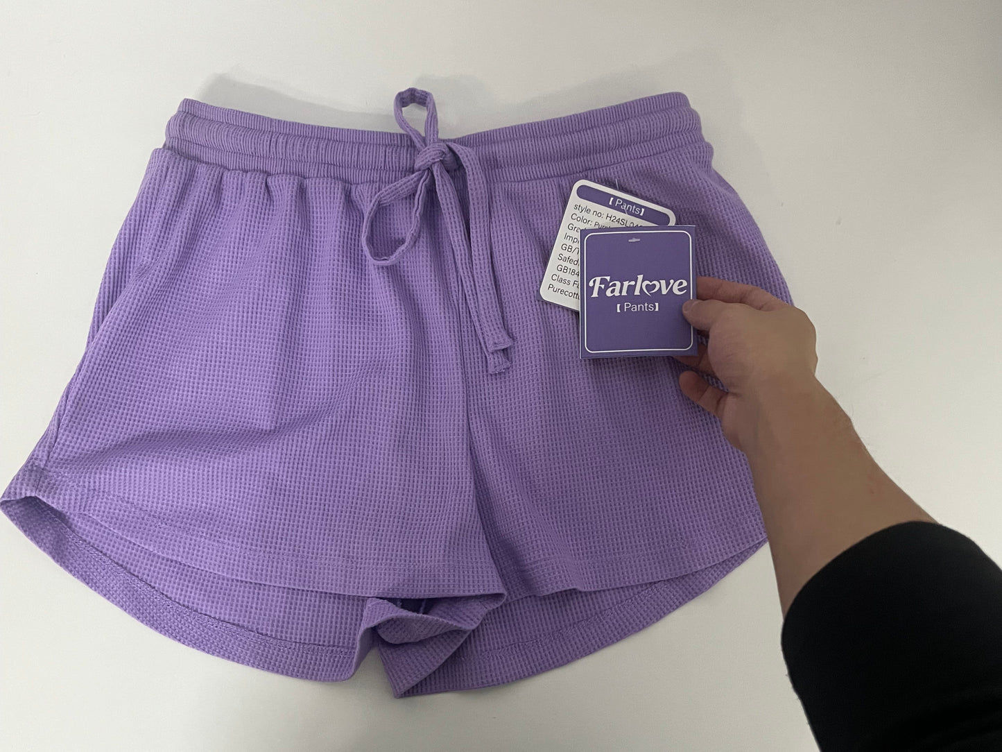 [Farlove Pants]——Farlove Waffle Knit Lounge Shorts - Loose-Fit Casual Shorts for Home & Outdoors