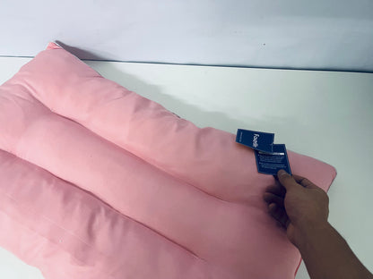 【Favorlife Light Pink Sectioned Pillow】—— Cozy Companion for Daily Rest & Relaxation