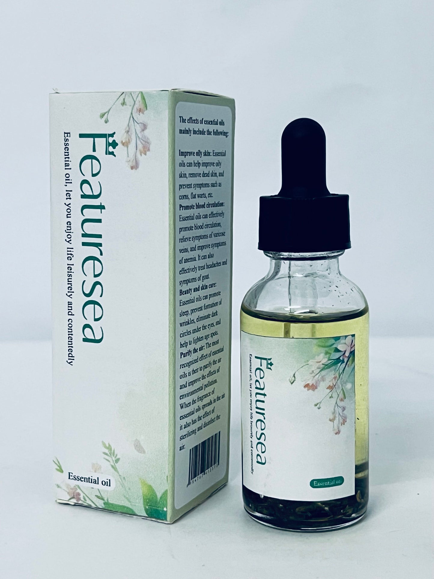 Featuresea Frankincense Essential Oil, 100% Pure & Natural Frankincense Oil for Hair, Face, Body Massage, Lift Skin, Aromatherapy, Bath