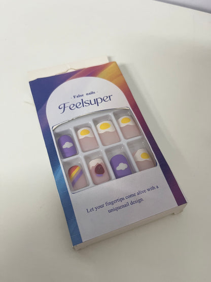 Feelsuper Cute Cartoon False Nails A Healing Fashion Essential for Fingertips