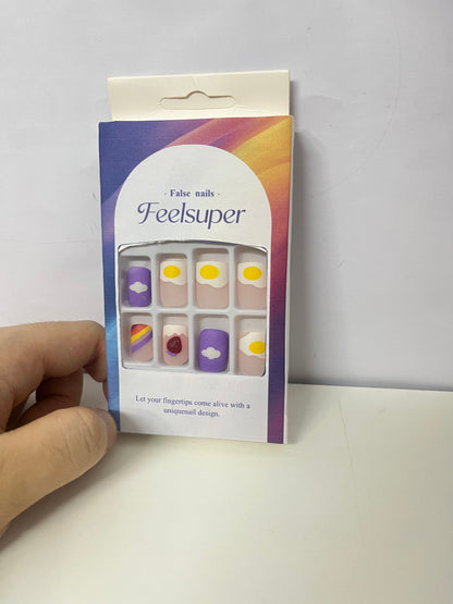 Feelsuper Cute Cartoon False Nails A Healing Fashion Essential for Fingertips