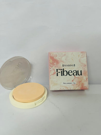 Fibeau Rice Compact Powder – Anti-Aging Pressed Powder with Brown Rice Ferment – Long-Lasting Natural Matte Finish – Moisturizing | Non-Comedogenic Face Powder