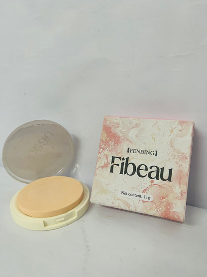 Fibeau Rice Compact Powder – Anti-Aging Pressed Powder with Brown Rice Ferment – Long-Lasting Natural Matte Finish – Moisturizing | Non-Comedogenic Face Powder