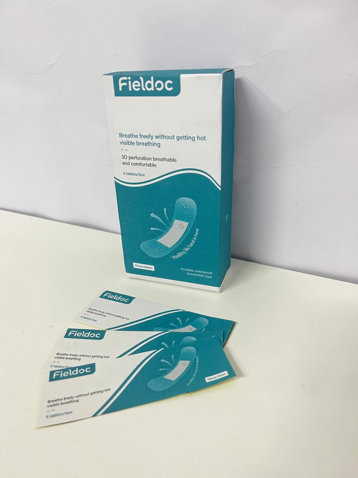 Fieldoc Skin-Friendly Adhesive Bandages (72mm×38mm, Waterproof)