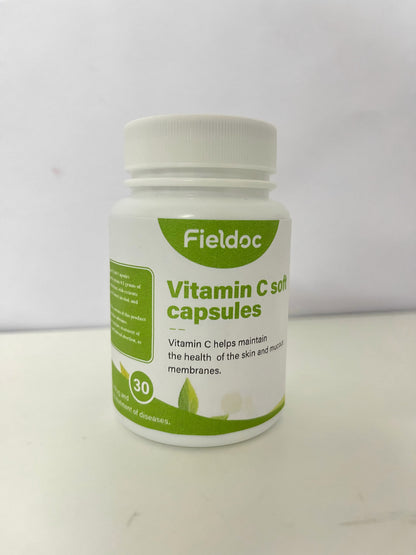 Fieldoc 30-Count Vitamin C Soft Capsules (Skin Health Support)