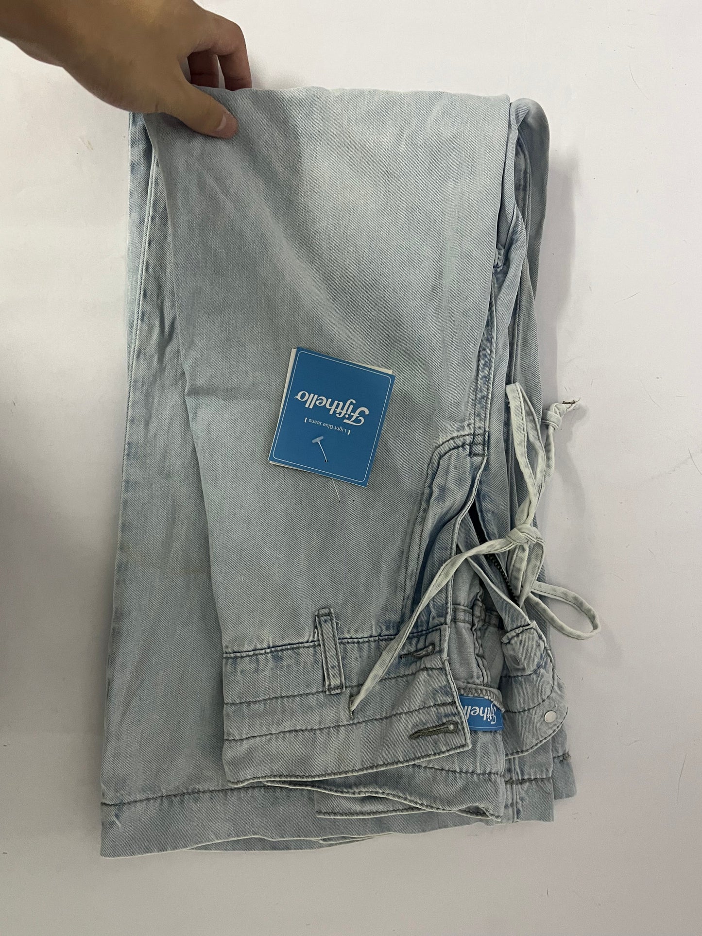 Fifthello Women's Wide Loose Straight Leg Jeans Trendy High Waisted Jeans for Women Baggy Denim Pants with Pockets