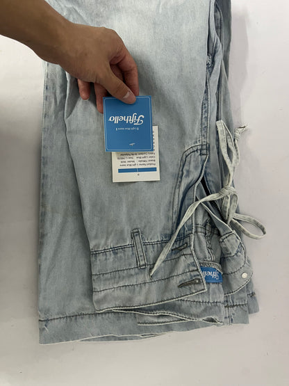 Fifthello Women's Wide Loose Straight Leg Jeans Trendy High Waisted Jeans for Women Baggy Denim Pants with Pockets