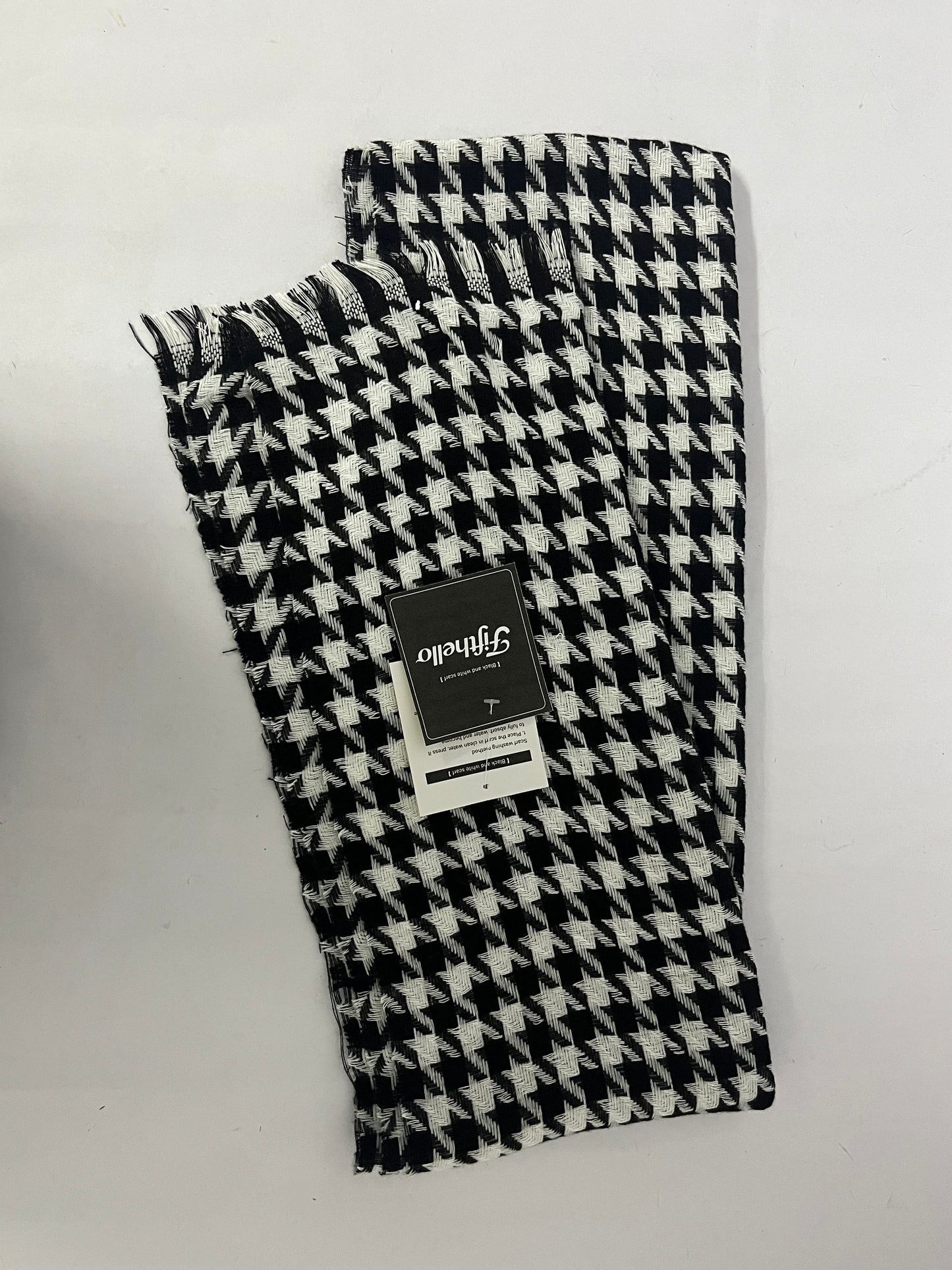 Fifthello Winter Warm Knitted Scarf Women's Premium Houndstooth Collar Scarves