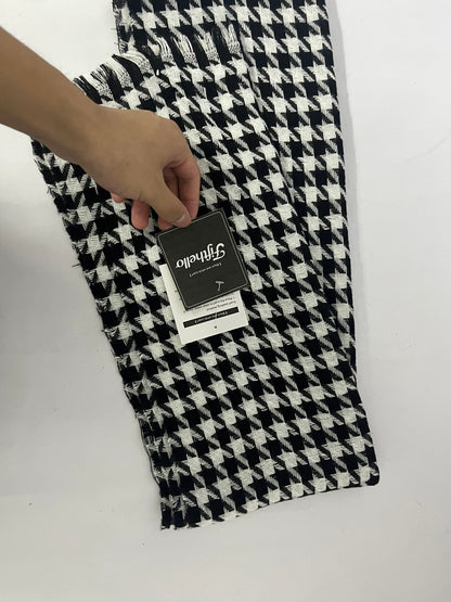 Fifthello Winter Warm Knitted Scarf Women's Premium Houndstooth Collar Scarves
