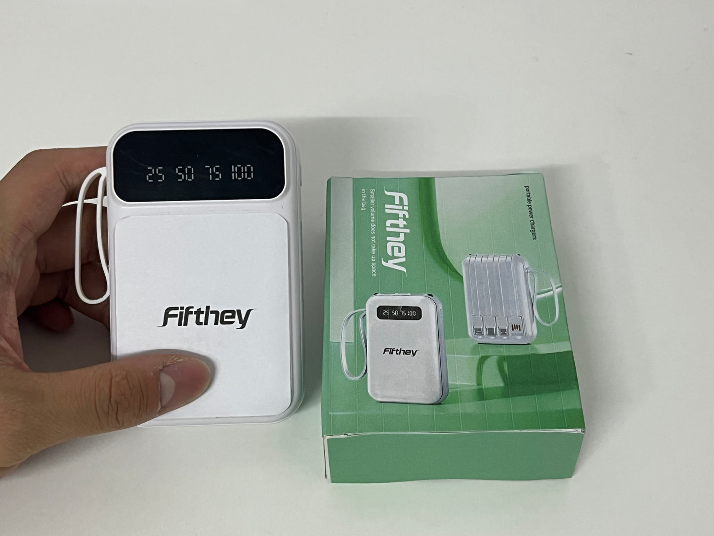[Fifthey Portable power chargers]-All-in-One Portable Charger - 5000mAh Power Bank with Built-in Cables