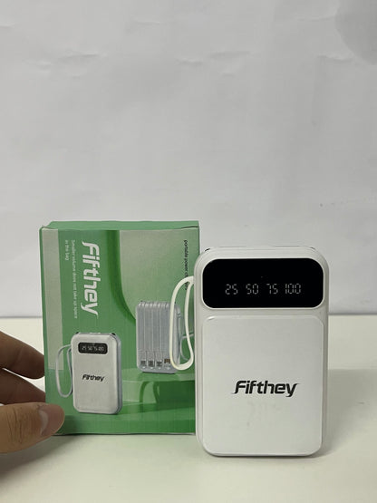 [Fifthey Portable power chargers]-All-in-One Portable Charger - 5000mAh Power Bank with Built-in Cables