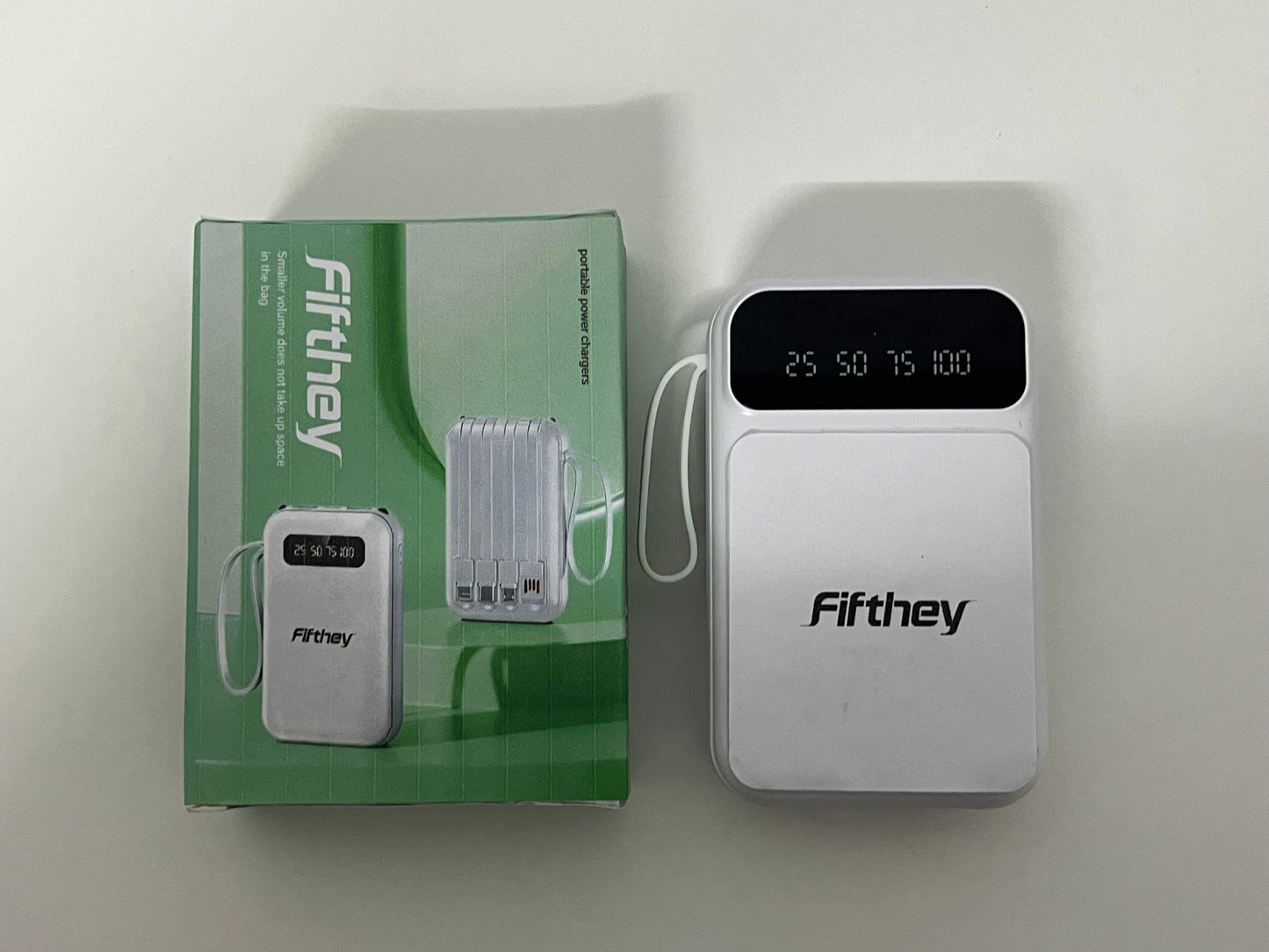 [Fifthey Portable power chargers]-All-in-One Portable Charger - 5000mAh Power Bank with Built-in Cables