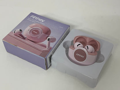 [Fifthey Earphones]-Macaron Pink Wireless Earbuds - Semi-In-Ear Noise Canceling Headphones