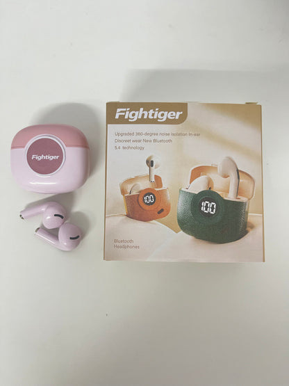 Fightiger 360° Noise-Canceling True Wireless Bluetooth Headphones Dual Goodies of Pink Aesthetics & Immersive Sound