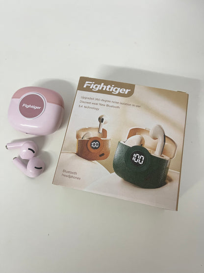 Fightiger 360° Noise-Canceling True Wireless Bluetooth Headphones Dual Goodies of Pink Aesthetics & Immersive Sound