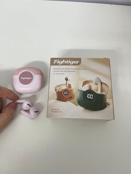 Fightiger 360° Noise-Canceling True Wireless Bluetooth Headphones Dual Goodies of Pink Aesthetics & Immersive Sound