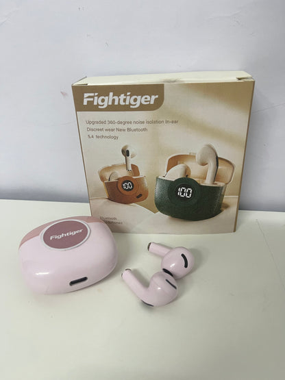 Fightiger 360° Noise-Canceling True Wireless Bluetooth Headphones Dual Goodies of Pink Aesthetics & Immersive Sound