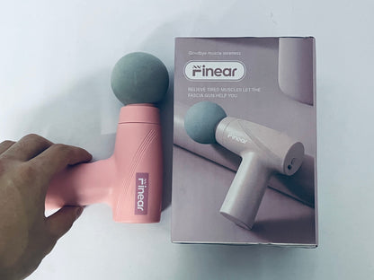 Finear Mini Portable Deep Tissue Massage Gun - Quiet Operation, Long-Lasting Battery for Full Body Muscle Recovery and Myofascial Pain Relief