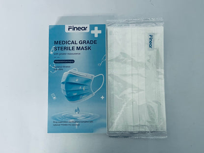 Finear Soft Disposable Face Masks for Everyday Use - 3-Layer Protection with ≥98%, Breathable & Lightweight, Elastic Earloop Design（20-Pack）