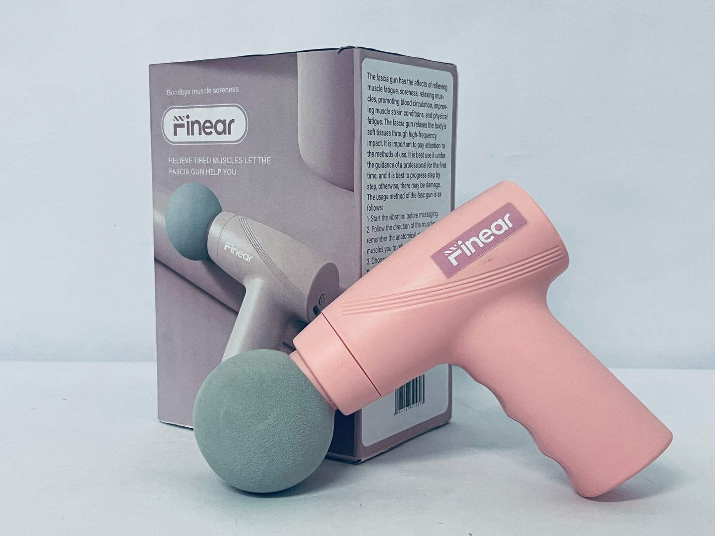 Finear Mini Portable Deep Tissue Massage Gun - Quiet Operation, Long-Lasting Battery for Full Body Muscle Recovery and Myofascial Pain Relief