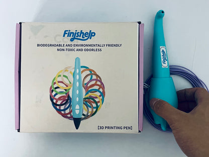 Finishelp 3D Printing Pen - Includes 3D Pen, 3 Starter Colors of PLA Filament, Stencil Book + Project Guide, and Charger