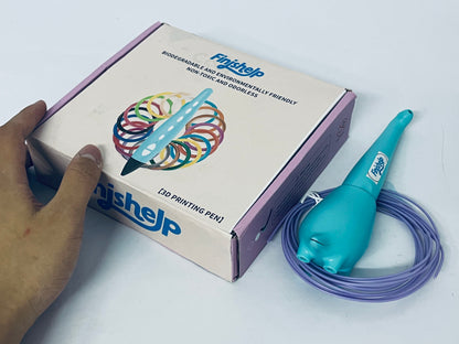 Finishelp 3D Printing Pen - Includes 3D Pen, 3 Starter Colors of PLA Filament, Stencil Book + Project Guide, and Charger