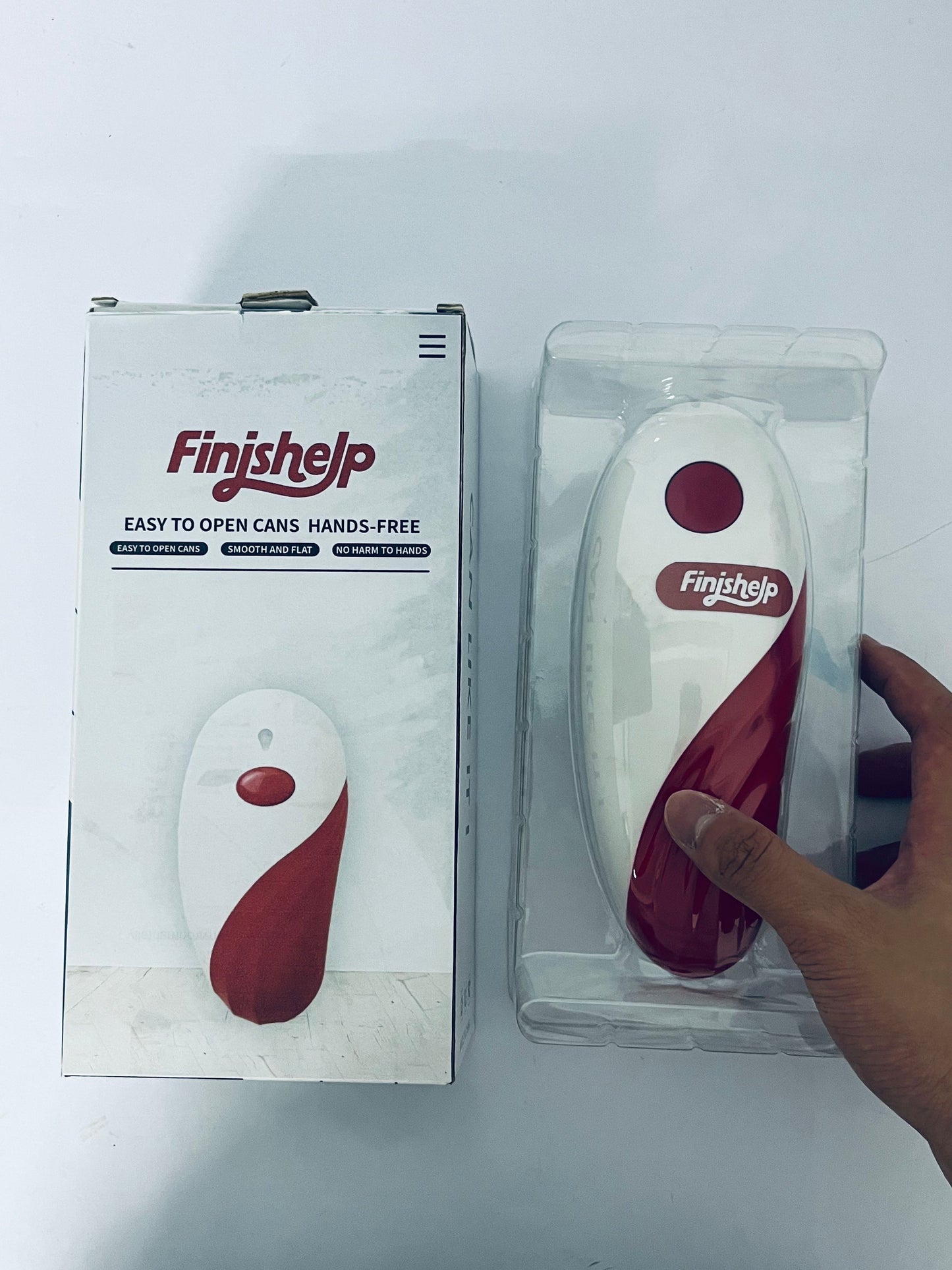 Finishelp Kitchen Automatic Safety Cordless One Tin Touch Electric Can Opener Professional Electric Can Opener One-touch switch Smooth can edge Being friendly to left-hander and arthritics