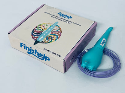 Finishelp 3D Printing Pen - Includes 3D Pen, 3 Starter Colors of PLA Filament, Stencil Book + Project Guide, and Charger