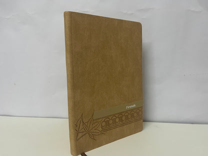 Firstalk Retro Brown Texture Notebook A Textured Writing & Storage Essential
