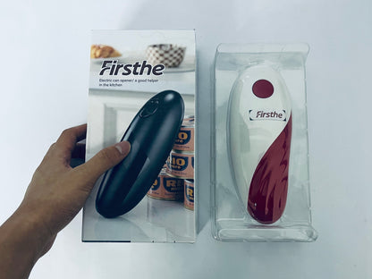 Firsthe One Touch Electric Can Opener Easy Open Any Can Sizes with Smooth Edge, Hand Held Portable Battery Operated Electric Can Openers, Kitchen Gadgets Automatic Can Opener for Seniors