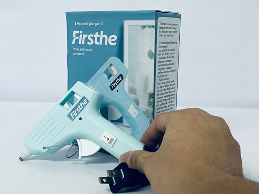 Firsthe Hot Glue Gun Kit with 30 Glue Sticks(130mm x 7mm), Fast Preheating Hot Melt, High Temp for School Crafts DIY Arts and Quick Home Repairs, 20W Blue