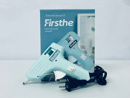 Firsthe Hot Glue Gun Kit with 30 Glue Sticks(130mm x 7mm), Fast Preheating Hot Melt, High Temp for School Crafts DIY Arts and Quick Home Repairs, 20W Blue