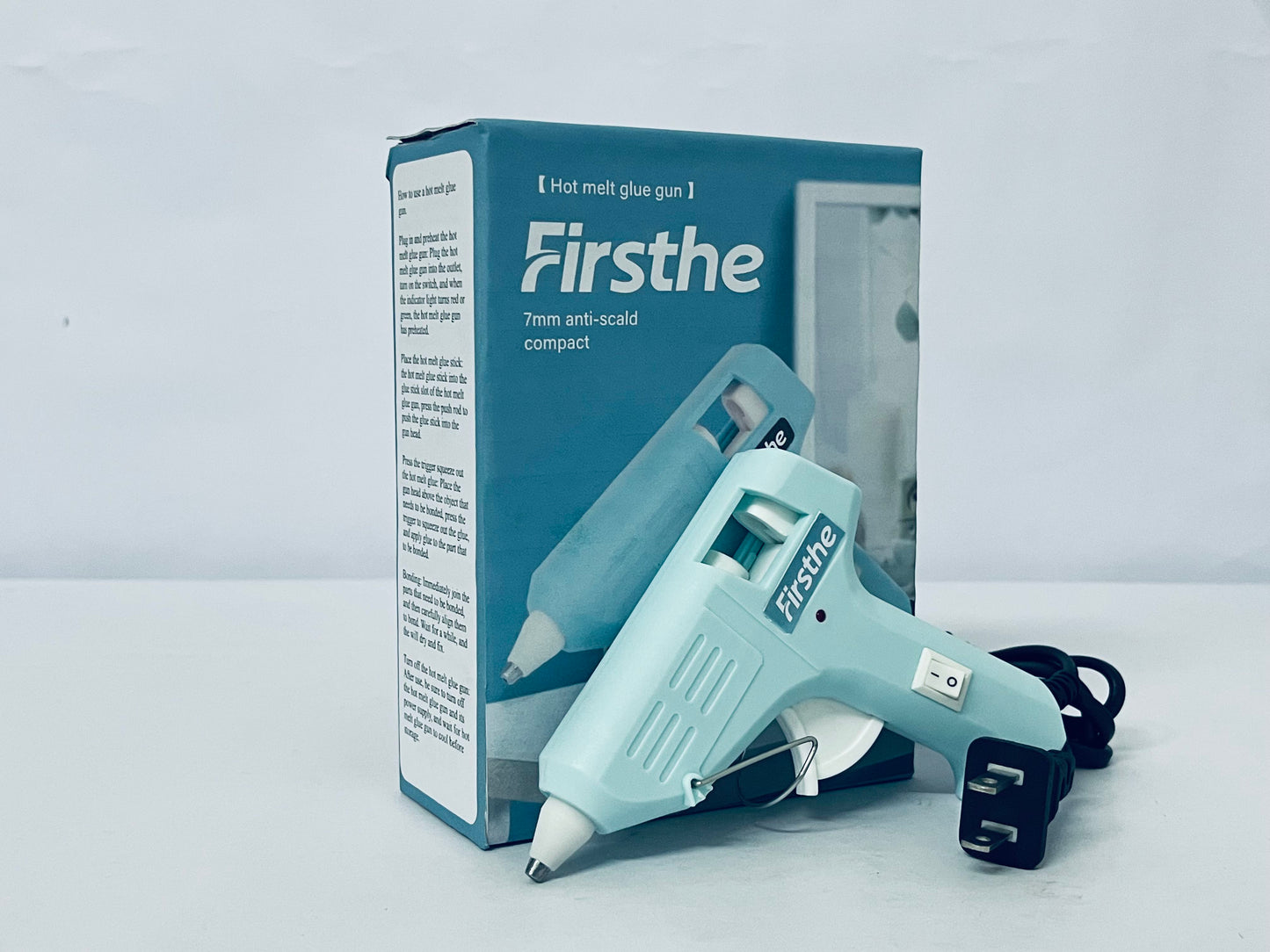 Firsthe Hot Glue Gun Kit with 30 Glue Sticks(130mm x 7mm), Fast Preheating Hot Melt, High Temp for School Crafts DIY Arts and Quick Home Repairs, 20W Blue